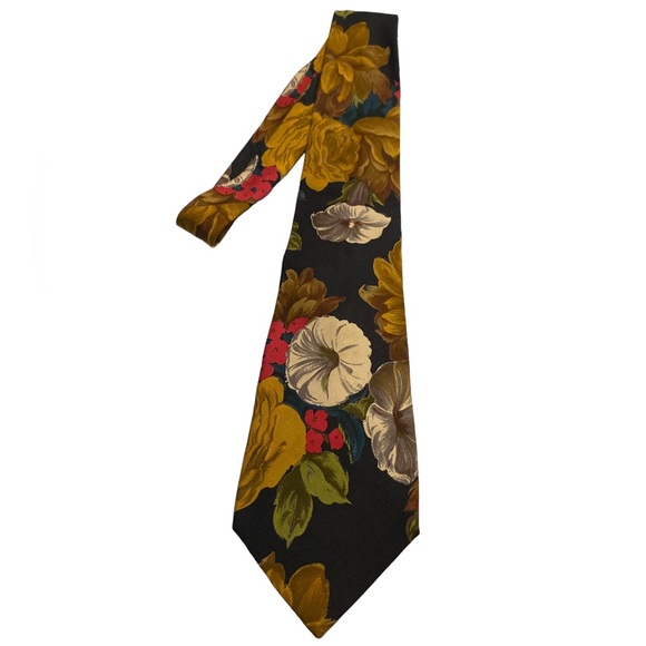 Bill Robin Son Floral Silk Tie - Picture 3 of 3